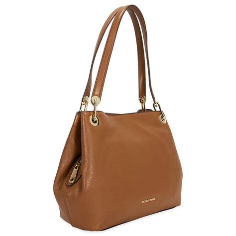 michael michael kors raven large leather shoulder bag barolo|michael kors raven large shoulder bags .